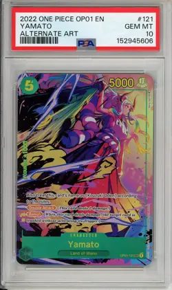 One Piece Graded: Yamato OP01-121 Romance Dawn Alternate Art PSA 10 - Image 1