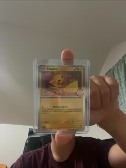Pikachu 051 /162 - Stamped 2026 Pokemon Day 30th Anniversary Promo Cosmos Holo - Image 1