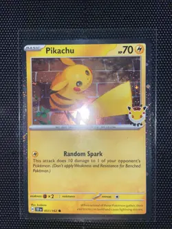 Pikachu 051/162 - 30th Anniversary Pokemon Day - Cosmos Holo Promo - TCG Card NM - Image 5