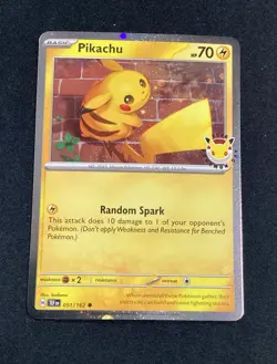 Pokemon TCG Pikachu 051/162 30th Anniversary 2026 Pokemon Day Promo Cosmos Holo - Image 1