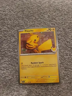 Pikachu 051/162 30th Anniversary 2026 Pokemon Day Promo Cosmos Holo - Image 1