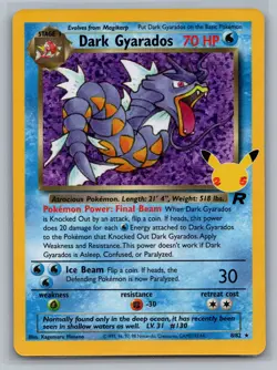 Dark Gyarados Celebrations: Classic Collection #8/82 Holo Pokemon Card - Image 1