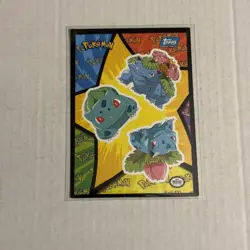 1999 Topps Pokemon Movie Sticker Cards Bulbasaur / Ivysaur / Venusaur Pk002425 - Image 1