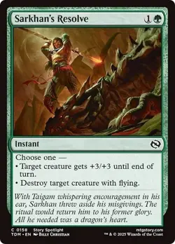 SARKHAN'S RESOLVE mtg NM-M Tarkir Dragonstorm Common - Image 1