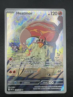 POKEMON CARD TCG HEATMOR 104/086 ILLUSTRATION RARE WHITE FLARE - Image 1