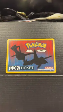 Pokemon Eon Ticket e-Reader Card Ruby & Sapphire NM - Image 1