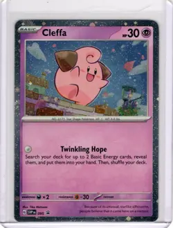 Pokemon TCG Cards Cleffa SVP095 Black Star Promo Holo NM-M * SWIRL * - Image 1