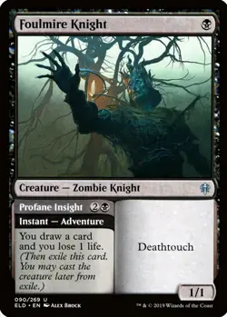 X 1 Foulmire Knight NM 090 Throne of Eldraine MTG Magic The Gathering - Image 1