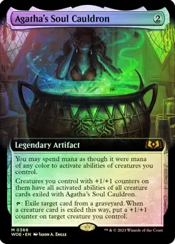 MTG FOIL Agatha's Soul Cauldron Extended Art - Wilds of Eldraine #366 - Image 1