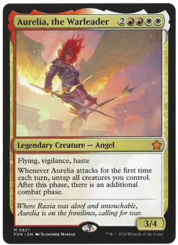 Aurelia, the Warleader Foundations FDN 651 MTG Regular Mythic - Image 1
