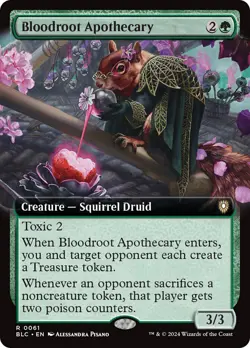 MTG Bloodroot Apothecary Extended Art - Bloomburrow Commander #061 - Image 1