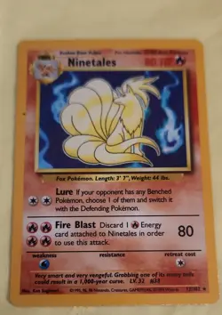 Pokemon TCG Ninetales Base Set 12/102 Holo 1999-2000 Wizards Base Set Copyright - Image 1