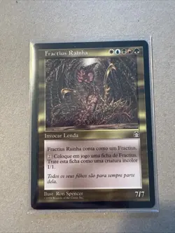 SILVER QUEEN Stronghold Portuguese Fractius Rainha Lightly Played MTG - Image 1