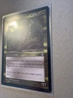 SILVER QUEEN Stronghold Portuguese Fractius Rainha Lightly Played MTG - Image 2