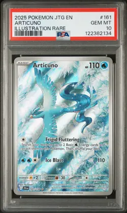 2025 Pokemon Journey Together #161 Articuno Illustration Rare PSA 10 - Image 1