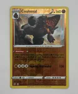Coalossal Reverse Holo 107/192 SWSH02: Rebel Clash NM Pokemon - Image 1