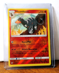 POKEMON HOUNDOOM 46/214 REVERSE HOLO RARE LOST THUNDER LP - Image 3