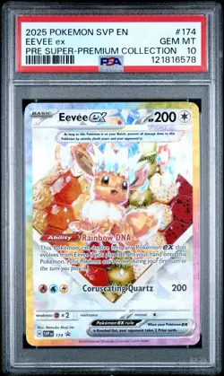 2025 POKEMON SVP EN-SV BLACK STAR PROMO #174 EEVEE EX PSA 10 - Image 1