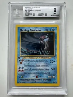 Shining Gyarados BGS 9 1st Edition Neo Revelation 65/64 Triple 9.5! Pokemon 2001 - Image 1