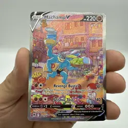 2022 Pokemon Sword Shield Astral Radiance #172 Full Art Machamp V - Image 3