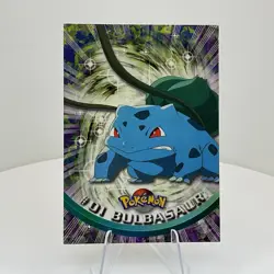 Bulbasaur #01 Vintage 1999 Topps Pokemon TV Animation Edition Black Label - Image 1