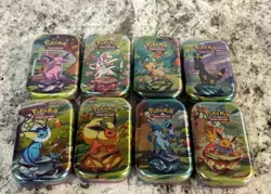 Pokemon TCG Prismatic Evolutions - Set of 8 Mini Tins Display - LOT of (8) New - Image 1