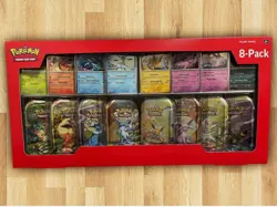 Pokemon TCG Prismatic Evolutions Costco 8 Mini-Tin Bundle w/ Promo Cards SEALED - Image 1