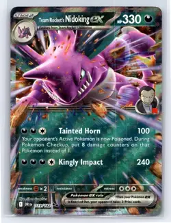 Pokemon TCG - Destined Rivals Double Rare Team Rocket's Nidoking ex 119/182 - Image 1