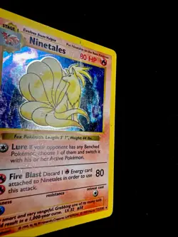 Ninetales 12/102 HP Shadowless WotC Base Set Holo Rare Pokemon - Image 2