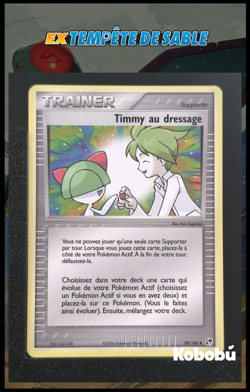 Carte Pokemon Timmy au Dressage 89/100 Ex Tempete De Sable TDS Bloc EX FR 1 - Image 1
