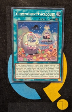JUSH-EN023 Yummyusment☆Acroquey Super Rare 1st YuGiOh - Image 1