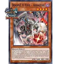 Yugioh! 1x DoomZ V Five - Amalthe DOOD-EN009 Ultra Rare 1st Ed NM - Image 1