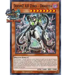 Yugioh! 1x DoomZ XII Zero - Drastea DOOD-EN008 Secret Rare 1st Ed NM - Image 1