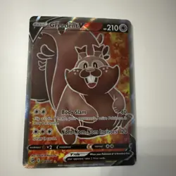 Pokemon TCG Greedent V Full Art 256/264 - Image 1