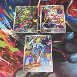 Series 2 First Partner Illustration Grookey 052, Scorbunny 053, Sobble 054 - Image 1