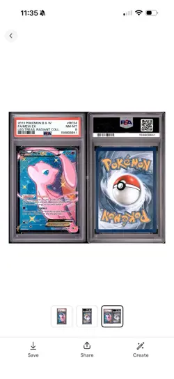 2013 POKEMON LEGENDARY TREASURES RADIANT COLLECTION MEW EX RC24/RC25 PSA 8 - Image 3