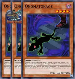 Yugioh! 3x Onomatokage DOOD-EN007 Common 1st Ed NM - Image 1