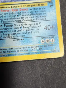 Blastoise 2/130 Base Set 2 Holo Rare Pokemon TCG - Image 4