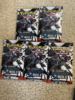 Pokemon TCG Black Bolt Pack Lot Of 5 - Image 1