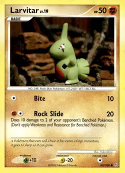 Larvitar 63/100 Common Stormfront Pokemon Lightly Played - Image 1