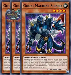 Yugioh! 3x Gouki Machine Suprex DOOD-EN006 Super Rare 1st Ed NM - Image 1