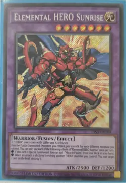 YuGiOh Elemental HERO Sunrise Secret Rare LDS3-EN104 - Image 1