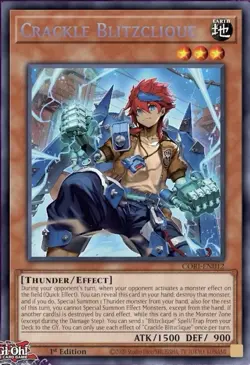 Crackle Blitzclique Chaos Origin Presale 7/3 Secret Rare Yu-Gi-Oh! CORI-EN - Image 1