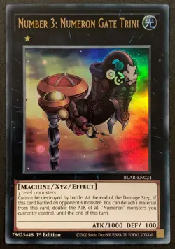 Number 3: Numeron Gate Trini - BLAR-EN024 - Ultra Rare - 1st Edition - Yugioh - Image 1