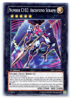 Number C102: Archfiend Seraph - PRIO-EN044 - Super Rare - 1st Edition Yugioh - Image 1