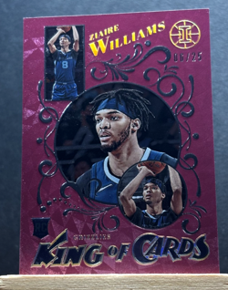 2021-22 Panini Illusions ZIAIRE WILLIAMS King of Cards #35 Pink #'d /25 (RC) - Image 1