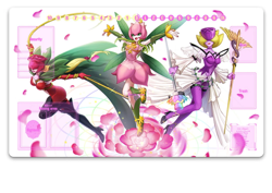 DTCG Playmat DTCG Mat Lotusmon & Rosemon & Lillymon Trading Card Game Mat - Image 1