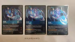 Scar - Eerily Prepared 21/P3 Disney Lorcana Promo Cards Cold Foil X 3 - Image 1