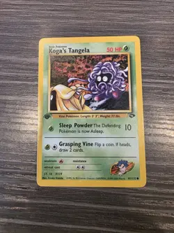 Pokemon TCG Gym Challenge Koga's Tangela Card 81/132 NM/MINT! 1st Edition - Image 1
