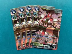 ClavisAngemon BT25-042 Playset Dual Revolution Digimon Card Game x4 - Image 1